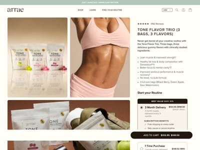Arrae landing page