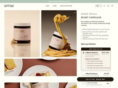 Arrae landing page