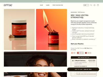 Arrae landing page