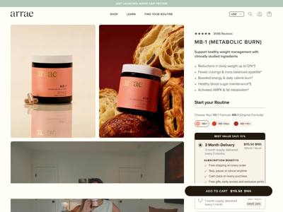 Arrae landing page