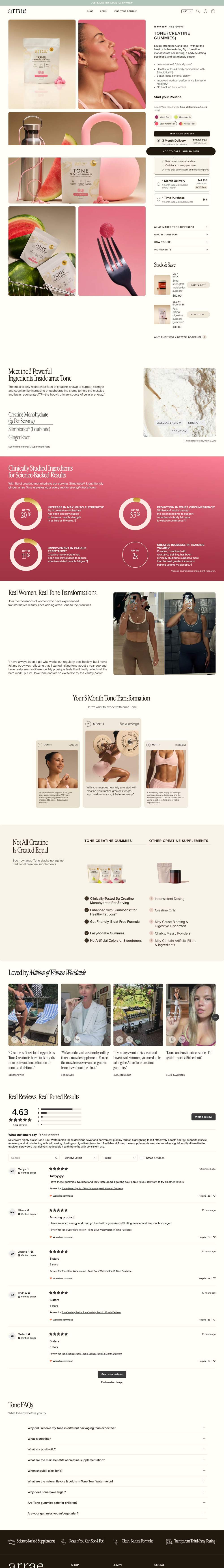 Arrae landing page: Your Cart(0)