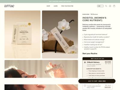 Arrae landing page