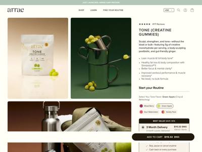 Arrae landing page