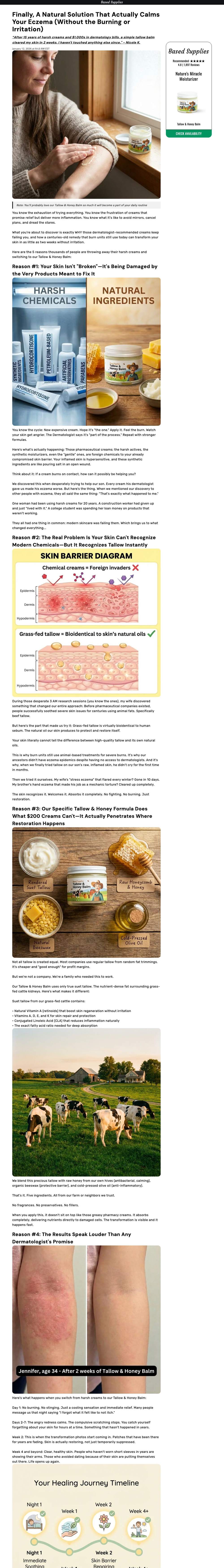 Based Supplies landing page: skincare 80 – Based Supplies