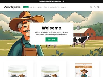 Based Supplies landing page