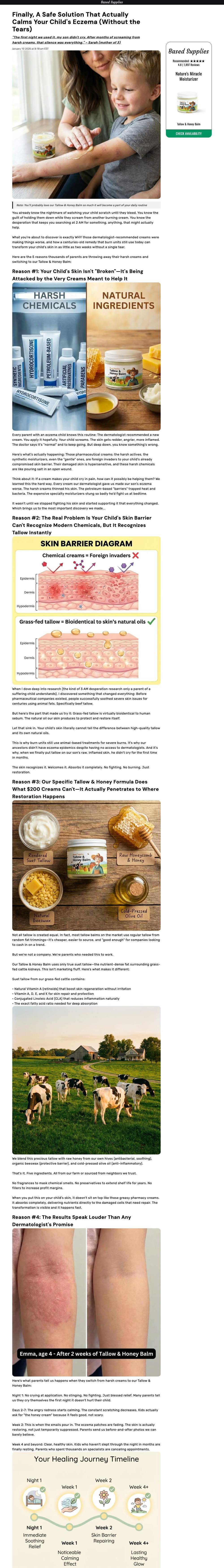 Based Supplies landing page: skincare 5 – Based Supplies