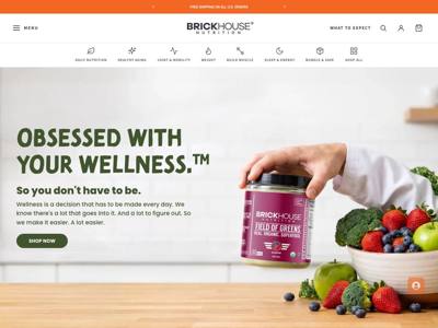 BrickHouse Nutrition landing page