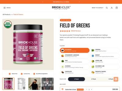 BrickHouse Nutrition landing page