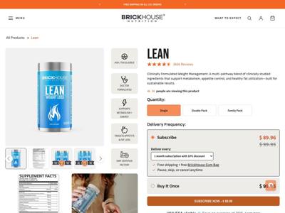 BrickHouse Nutrition landing page