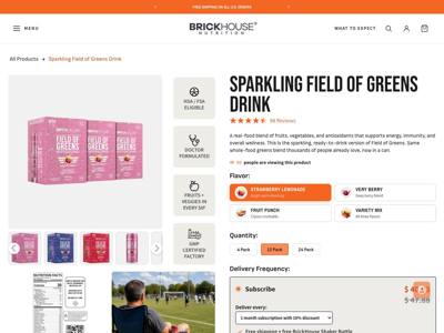 BrickHouse Nutrition landing page