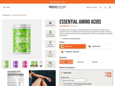 BrickHouse Nutrition landing page