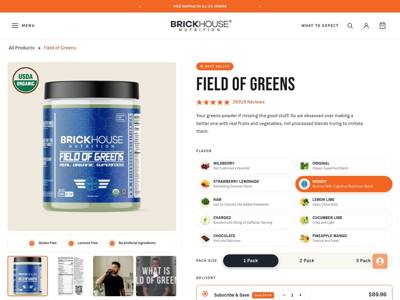 BrickHouse Nutrition landing page