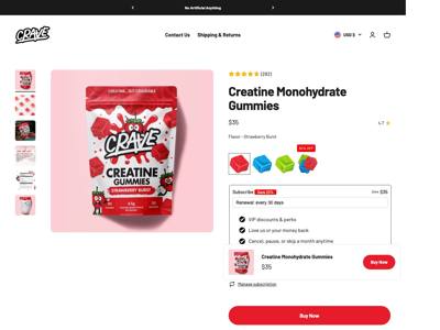 Crave landing page