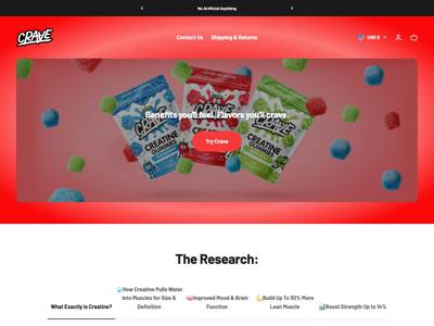 Crave landing page