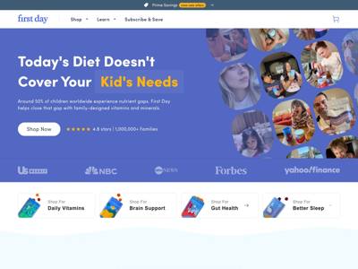 First Day landing page