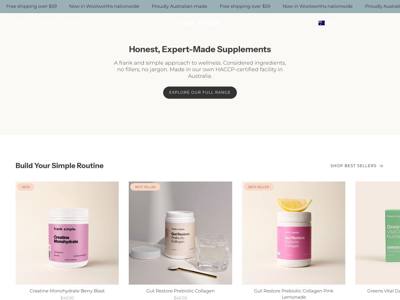 Frank Simple landing page