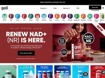 Goli Nutrition landing page