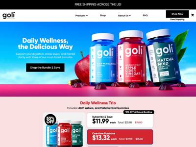 Goli Nutrition landing page