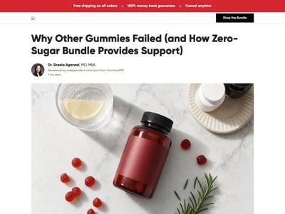 Goli Nutrition landing page