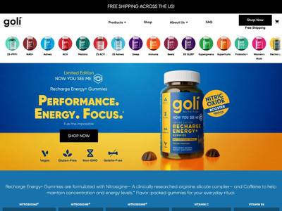 Goli Nutrition landing page
