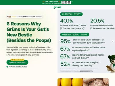 Grüns landing page