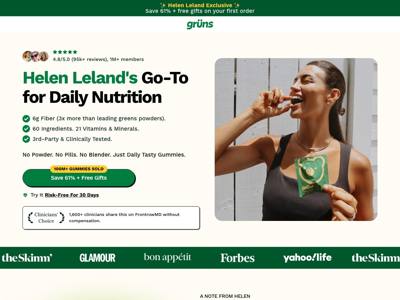 Grüns landing page