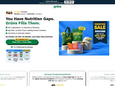 Grüns landing page