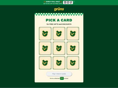 Grüns landing page