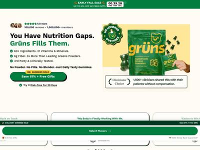 Grüns landing page