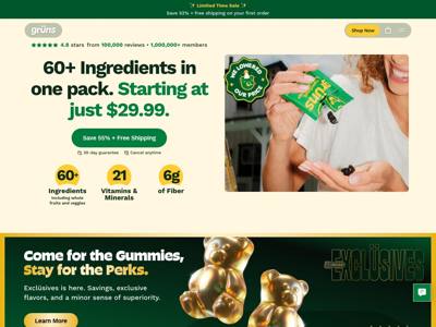 Grüns landing page