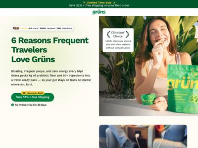Grüns landing page