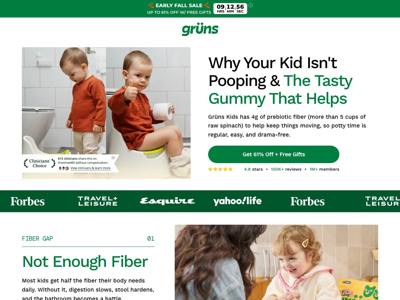 Grüns landing page