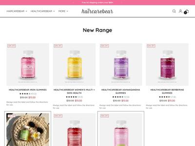 Haircarebear landing page