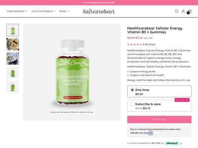 Haircarebear landing page