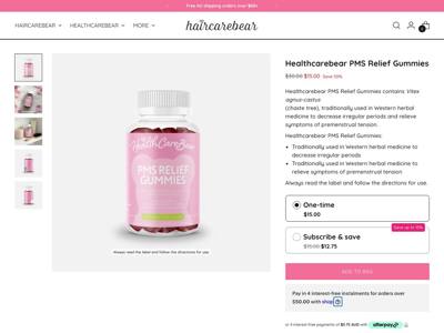 Haircarebear landing page