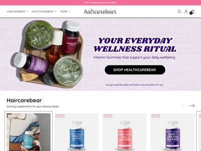 Haircarebear landing page