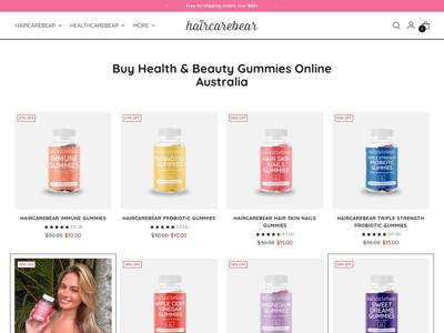 Haircarebear landing page