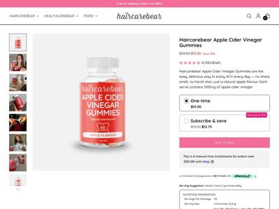 Haircarebear landing page