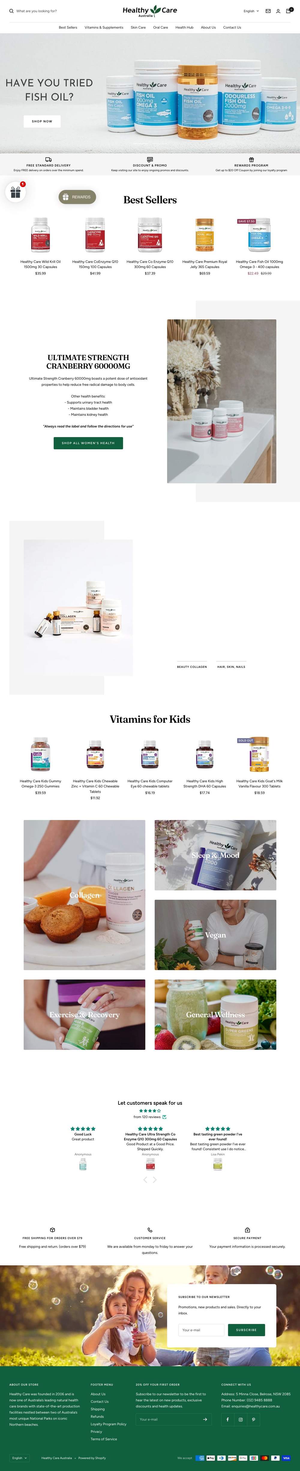 Healthy Care landing page: Healthy Care Australia