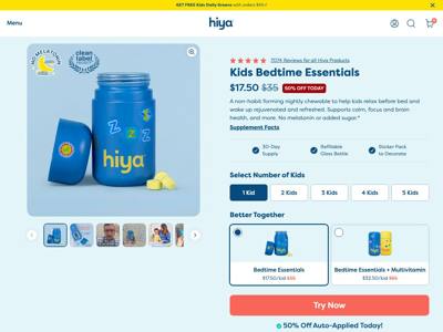 Hiya landing page