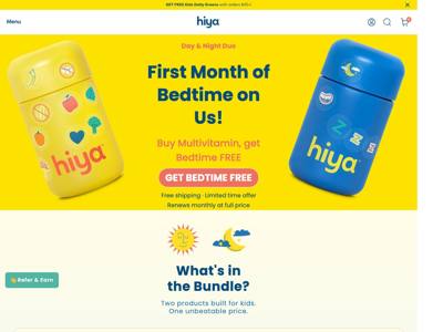 Hiya landing page