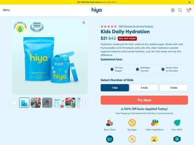 Hiya landing page