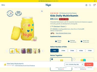 Hiya landing page