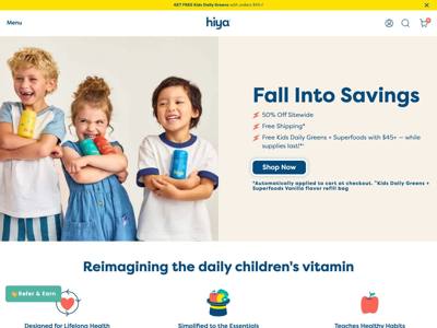 Hiya landing page