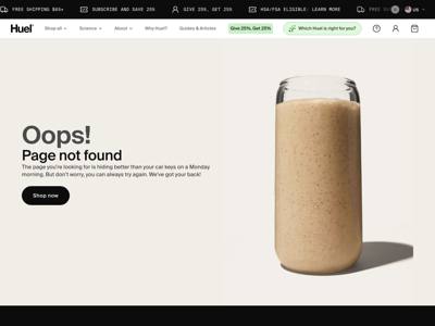 Huel landing page