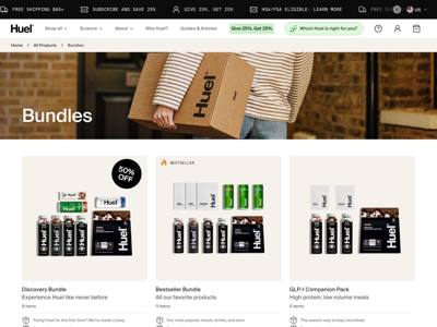 Huel landing page