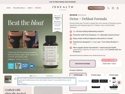 JSHealth Vitamins landing page
