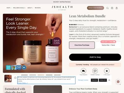 JSHealth Vitamins landing page