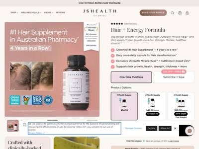 JSHealth Vitamins landing page