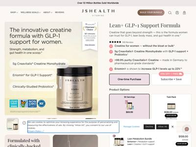 JSHealth Vitamins landing page